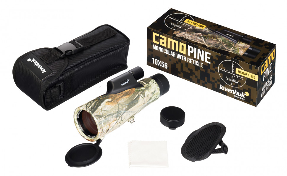 Монокуляр камуфляжный Levenhuk Camo Pine 10x56 с сеткой
