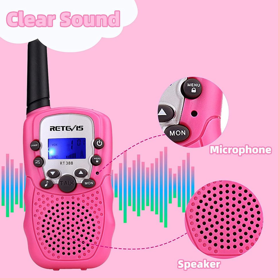 Рация Retevis Walkie-Talkie RT388 пара (розовая)