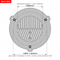 Фокусировочная маска Бахтинова Asterion BMK80 (Ø85-125мм) Фокусировочная маска Бахтинова Asterion BMK80 (Ø85-125мм)