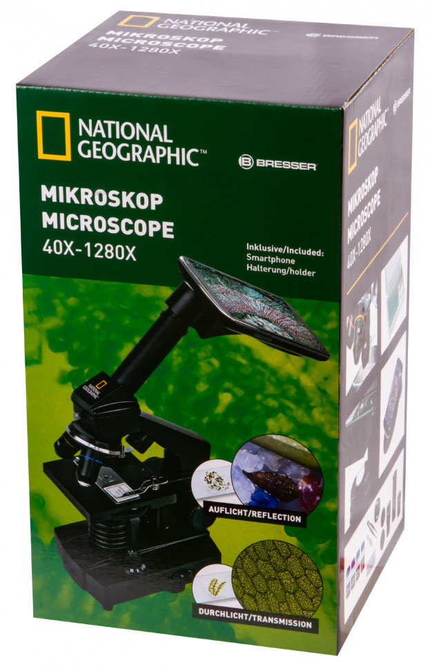 Микроскоп Bresser National Geographic 40–1280x с адаптером для смартфона