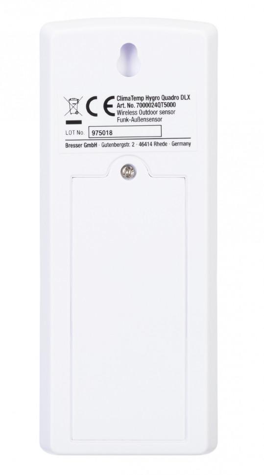 Гигрометр Bresser ClimaTemp Hygro Quadro с тремя датчиками, серый