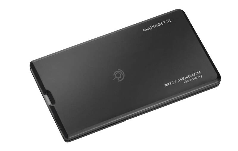 Лупа дифракционная асферическая выдвижная с подсветкой Eschenbach easyPOCKET XL, 78 х 50 мм, 2.5х, черная