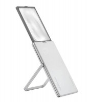 Лупа дифракционная асферическая выдвижная с подсветкой Eschenbach easyPOCKET XL, 78 х 50 мм, 2.5х, серебристая