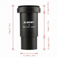 Линза Барлоу SVBONY 5х с Т-адаптером, 1,25"