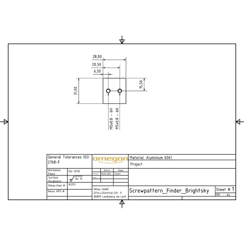 Бинокулярный телескоп Omegon Brightsky 26x82 45°