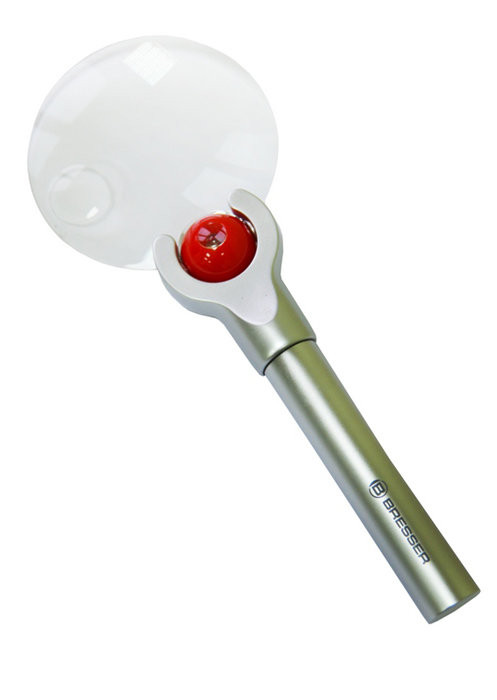 Лупа Bresser 2,5x/4x, 88 мм, LED, металл