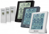 Метеостанция Bresser Temeo Hygro Quadro Prestige с тремя датчиками, серая