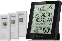 Метеостанция Bresser Temeo Hygro Quadro Prestige с тремя датчиками, серая