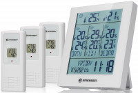 Метеостанция Bresser Temeo Hygro Quadro Prestige с тремя датчиками, серая