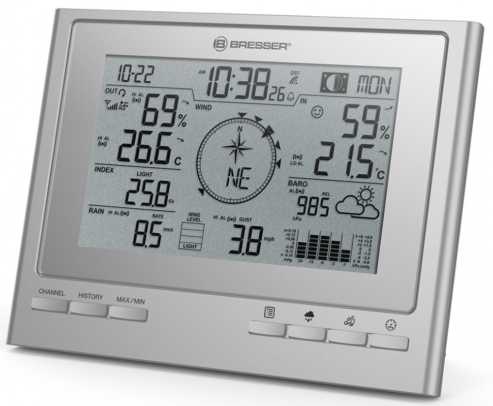 Метеостанция Bresser «7 в 1» ClimateScout Exclusive, серебристая
