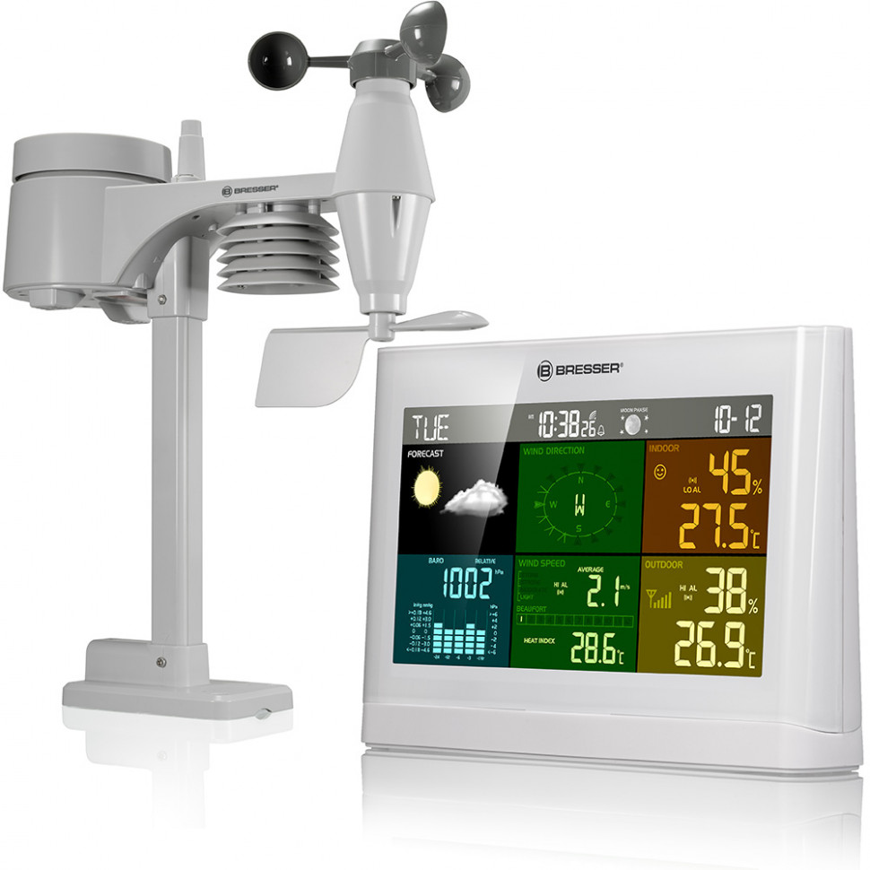 Метеостанция Bresser Comfort «5 в 1» с цветным дисплеем, черная
