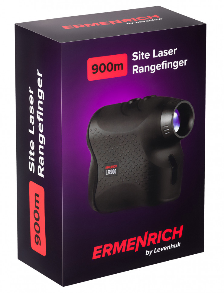 Лазерный строительный дальномер Ermenrich LR900, черный