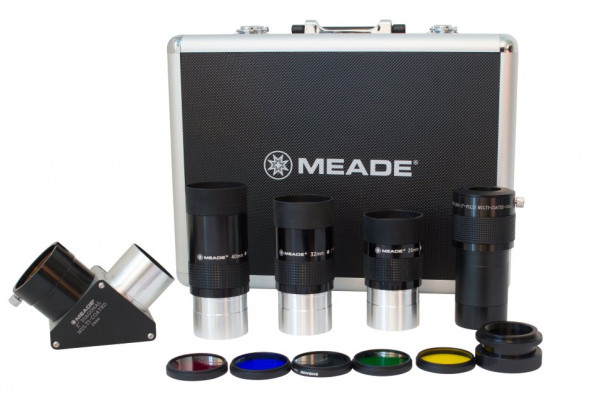 Набор Meade (3 окуляра, Барлоу, диагональное зеркало 2", адаптер 1,25/2, 5 фильтров) в кейсе