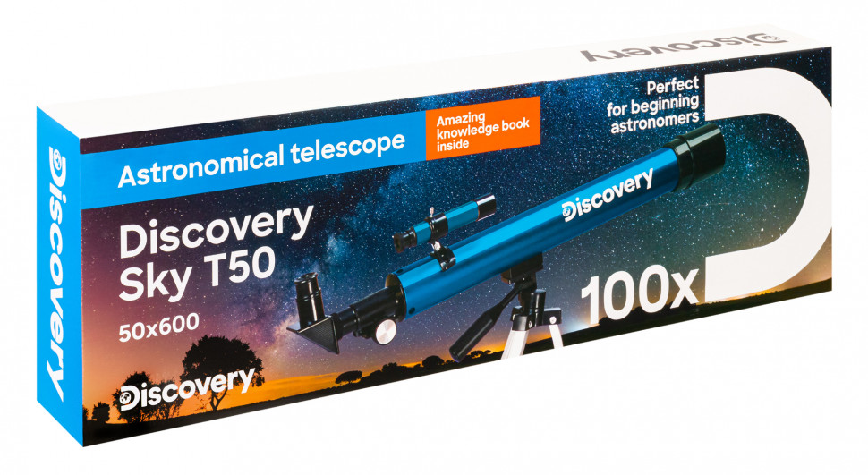 Телескоп Levenhuk Discovery Sky T50 с книгой