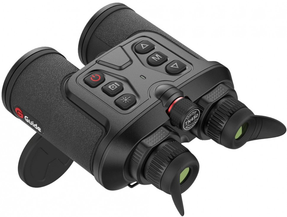 Тепловизионный бинокль Guide TN450 LRF (3,2-12,8x, 50mm/F1.2,сенсор 400х300, Vox, 17μm, Wi-Fi, видеозапись, дальномер 600м)