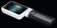Лупа асферическая ручная с подсветкой Eschenbach mobilux LED, 75 х 50 мм, 3.5х, 10.0 дптр