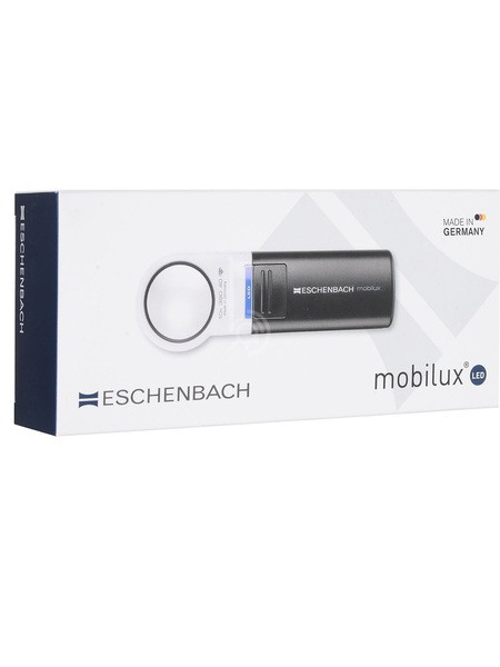 Лупа асферическая ручная с подсветкой Eschenbach mobilux LED, диаметр 35 мм, 10.0х, 38.0 дптр