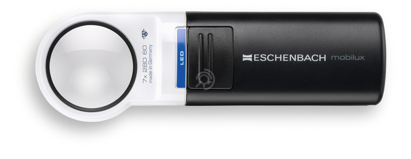 Лупа асферическая ручная с подсветкой Eschenbach mobilux LED, диаметр 35 мм, 7.0х, 28.0 дптр