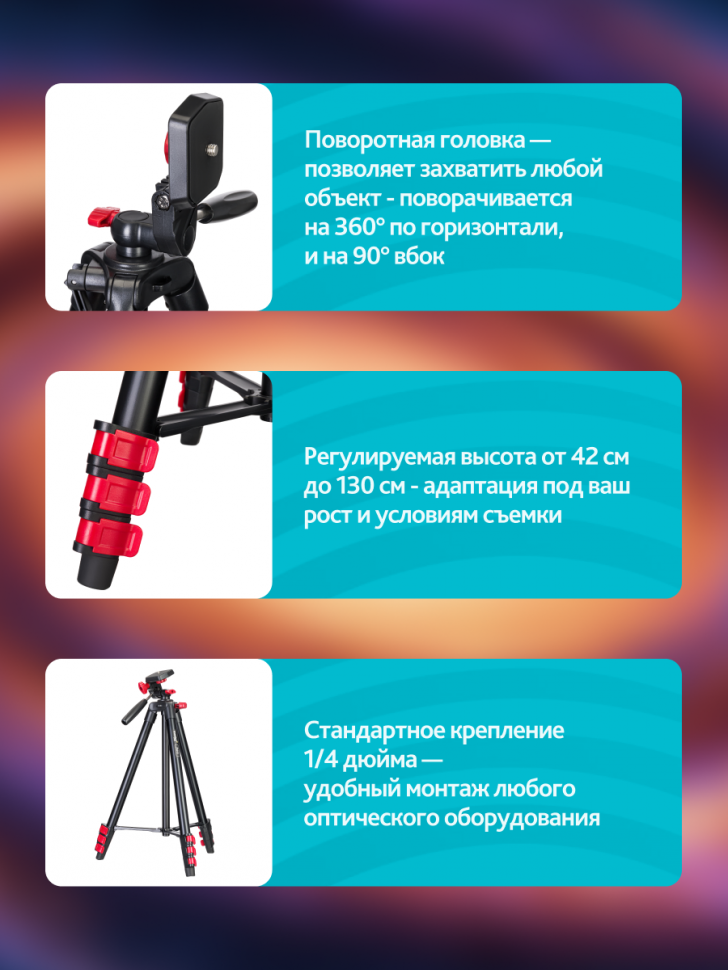 Набор: бинокль Levenhuk Bruno PLUS 25x70 со штативом