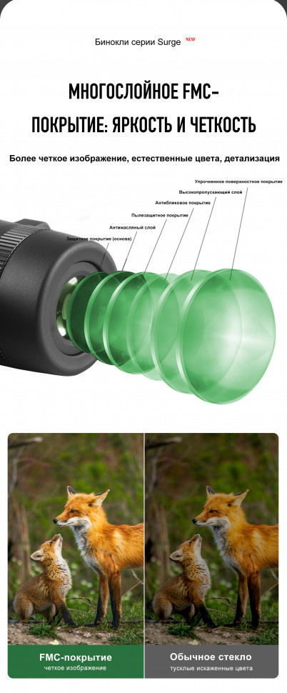 Бинокль Eyeskey Surge 10x50