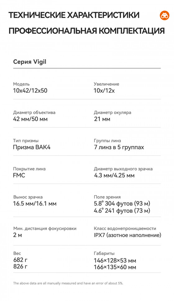 Бинокль Eyeskey Vigil 10x42