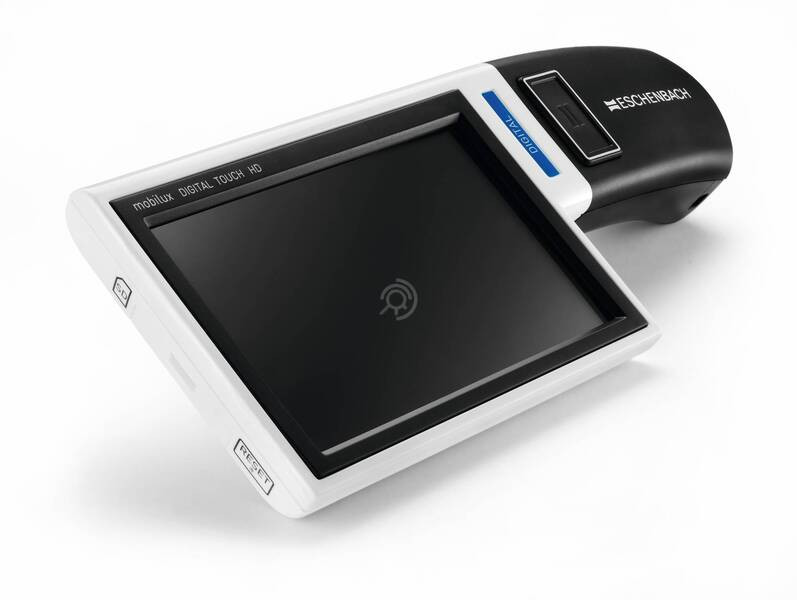 Лупа цифровая Eschenbach электронная ручная со светодиодной подсветкой mobilux DIGITAL Touch HD, 4.3'' 16:9 LCD, 1.9x-15x, видеоувеличитель