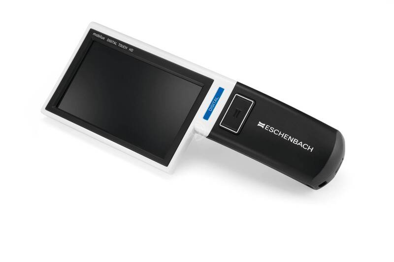 Лупа цифровая Eschenbach электронная ручная со светодиодной подсветкой mobilux DIGITAL Touch HD, 4.3'' 16:9 LCD, 1.9x-15x, видеоувеличитель